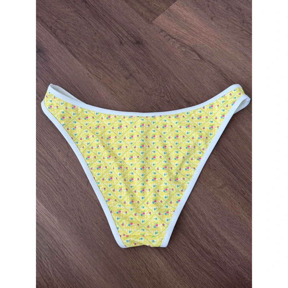 Victoria's Secret PINK x Frankies Bikinis Floral High Leg Bikini Bottom XL‎ NEW